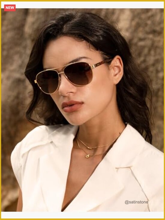 Polarized Sunglasses with Acetate Arms, UV400, Lightweight & Flattering Fit main image 4